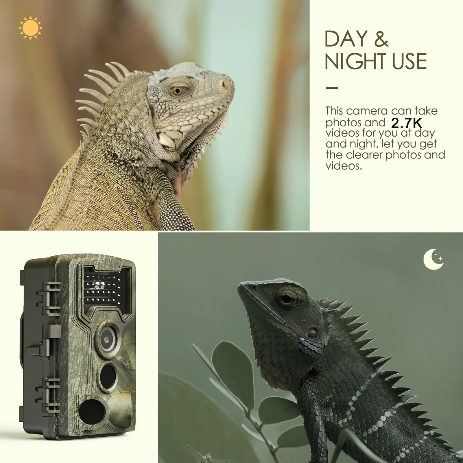 كاميرات الصيد 58MP 2.7K مع 940 - مراجعة Outdoor Hunting Camera Wifi وسعره