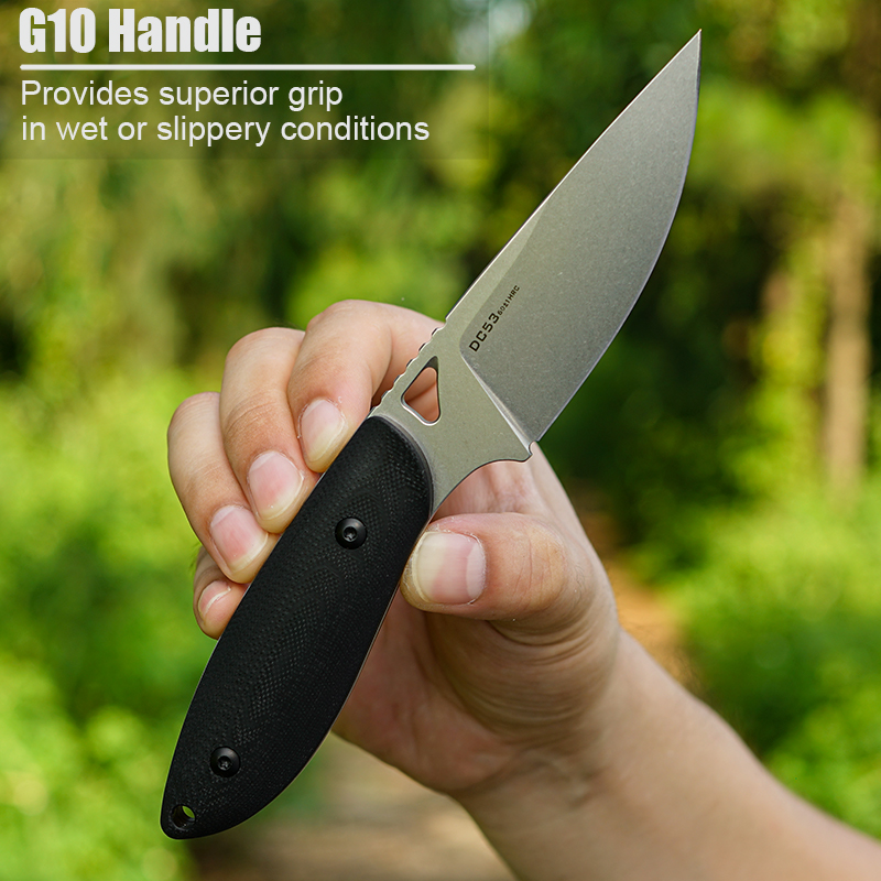 سكين ثابت بمقبض G10 من فولاذ D - مراجعة Hunting Camp Outdoor Kitchen وسعره
