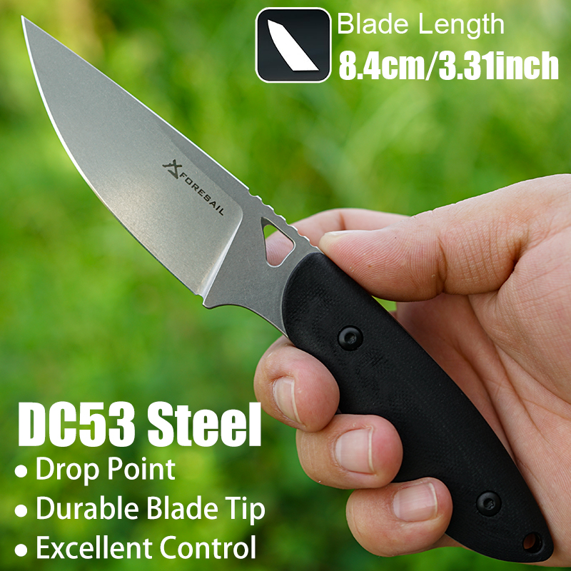 سكين ثابت بمقبض G10 من فولاذ D - مراجعة Hunting Camp Outdoor Kitchen وسعره