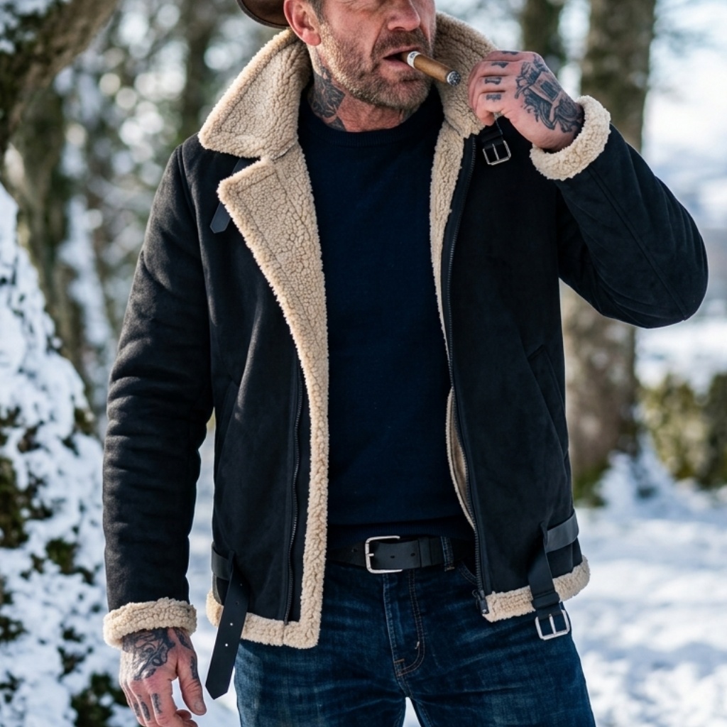 جاكيت شتوي رجالي من الجلد المد - مراجعة Hunting Outdoor Jacket وسعره