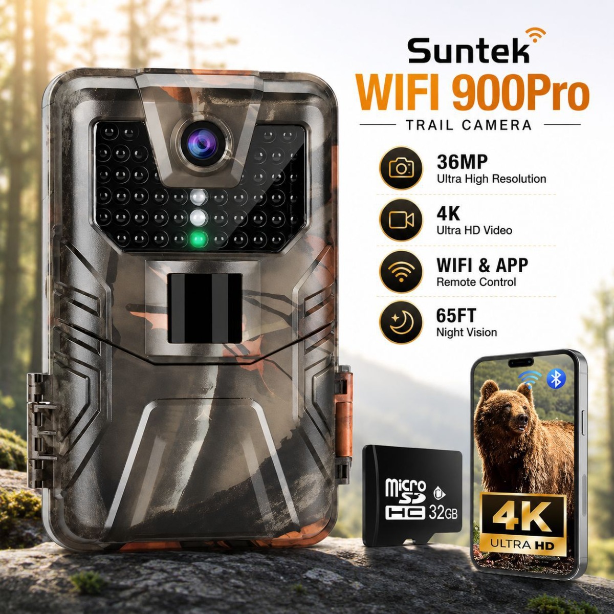 كاميرا صيد خارجية بدقة 4K مع و - مراجعة Outdoor Hunting Camera Wifi وسعره