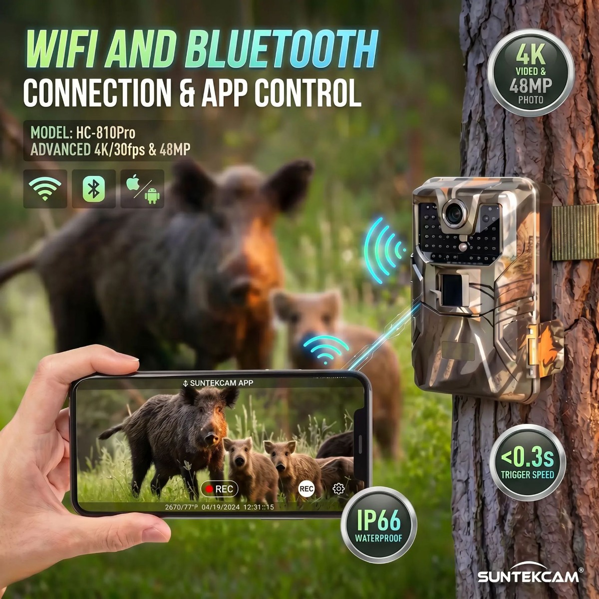 كاميرا صيد خارجية بدقة 4K مع و - مراجعة Outdoor Hunting Camera Wifi وسعره